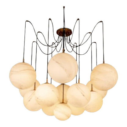 Aria Alabaster Ball Chandelier, Luxurious Alabaster Chandelier