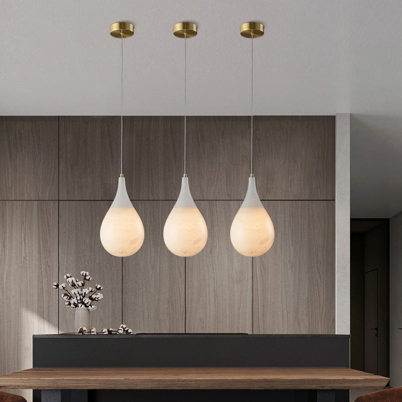 Lorelei Teardrop Alabaster Pendant, Kitchen Island Pendant Lighting