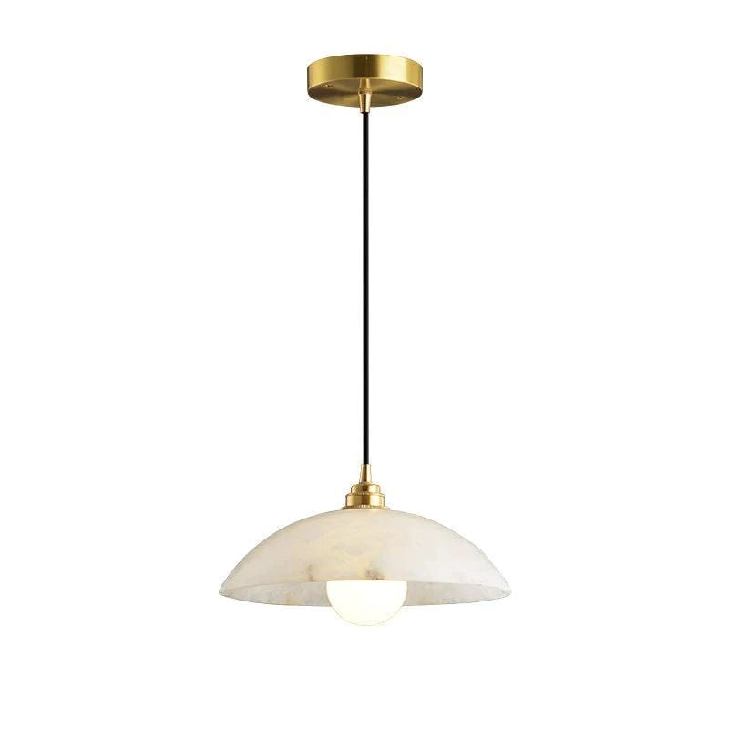 Mona Alabaster Dome Pendant Light, Cord Adjustable Hanging Lights