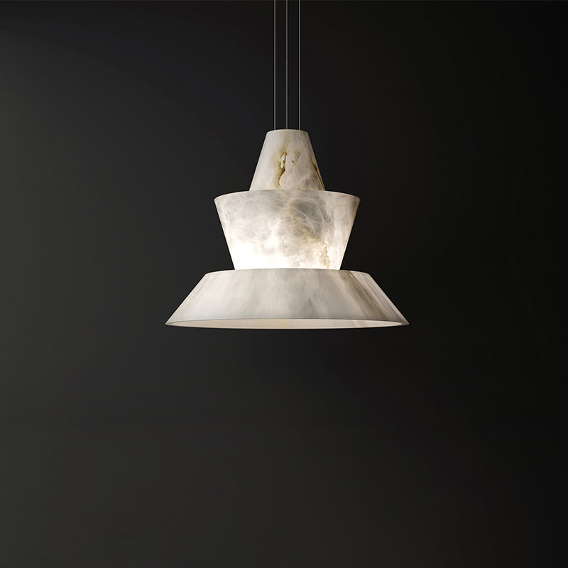 LAB Alabaster Dining Table Pendant Light