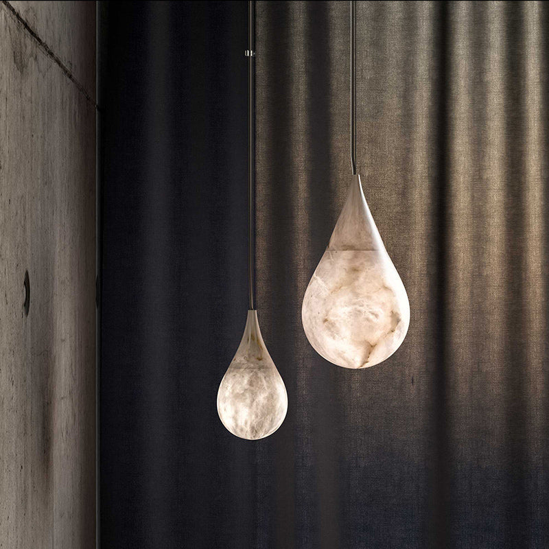 Lorelei Teardrop Alabaster Pendant, Kitchen Island Pendant Lighting