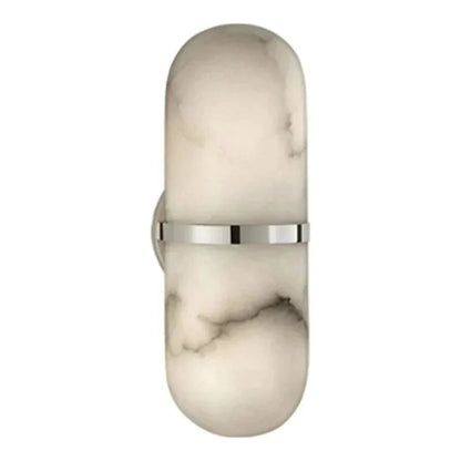 Laurel Alabaster Capsule Wall Sconce for Bedroom