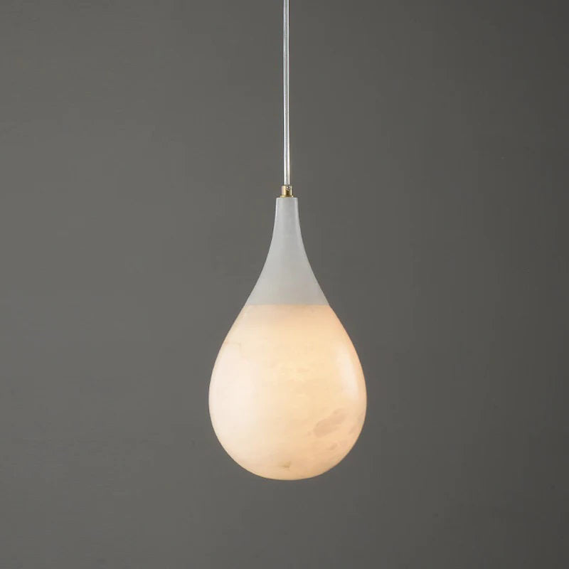 GLOOW Alabaster Raindrop Modern Pendant Light