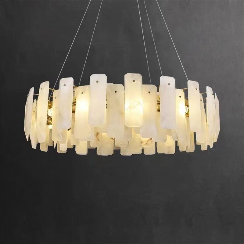 Moira Alabaster Round Chandelier