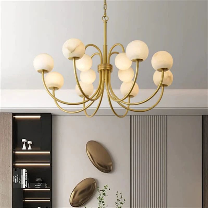 Opulent Alabaster Chandelier Light